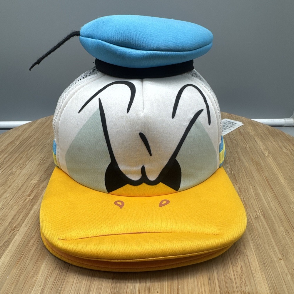 Disney Parks Exclusive Donald Duck Face Mesh Foam Baseball Cap Hat Adult